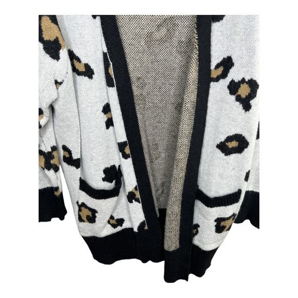 LuLaRoe Size 2XL Peyton Open Front Leopard Heavy Cardigan Sweater - Picture 2 of 6